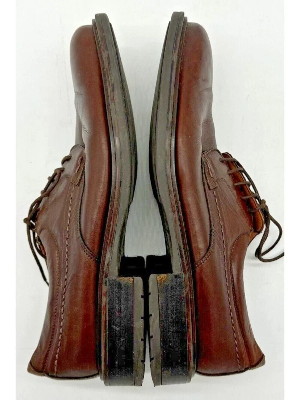 Trader Bay Mens Size 12D Brown Leather Lace Up Oxford Dress Casual Shoe- Italian
